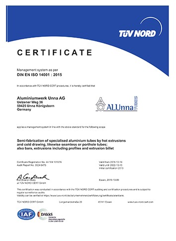 EN ISO 14001情形治理系统认证